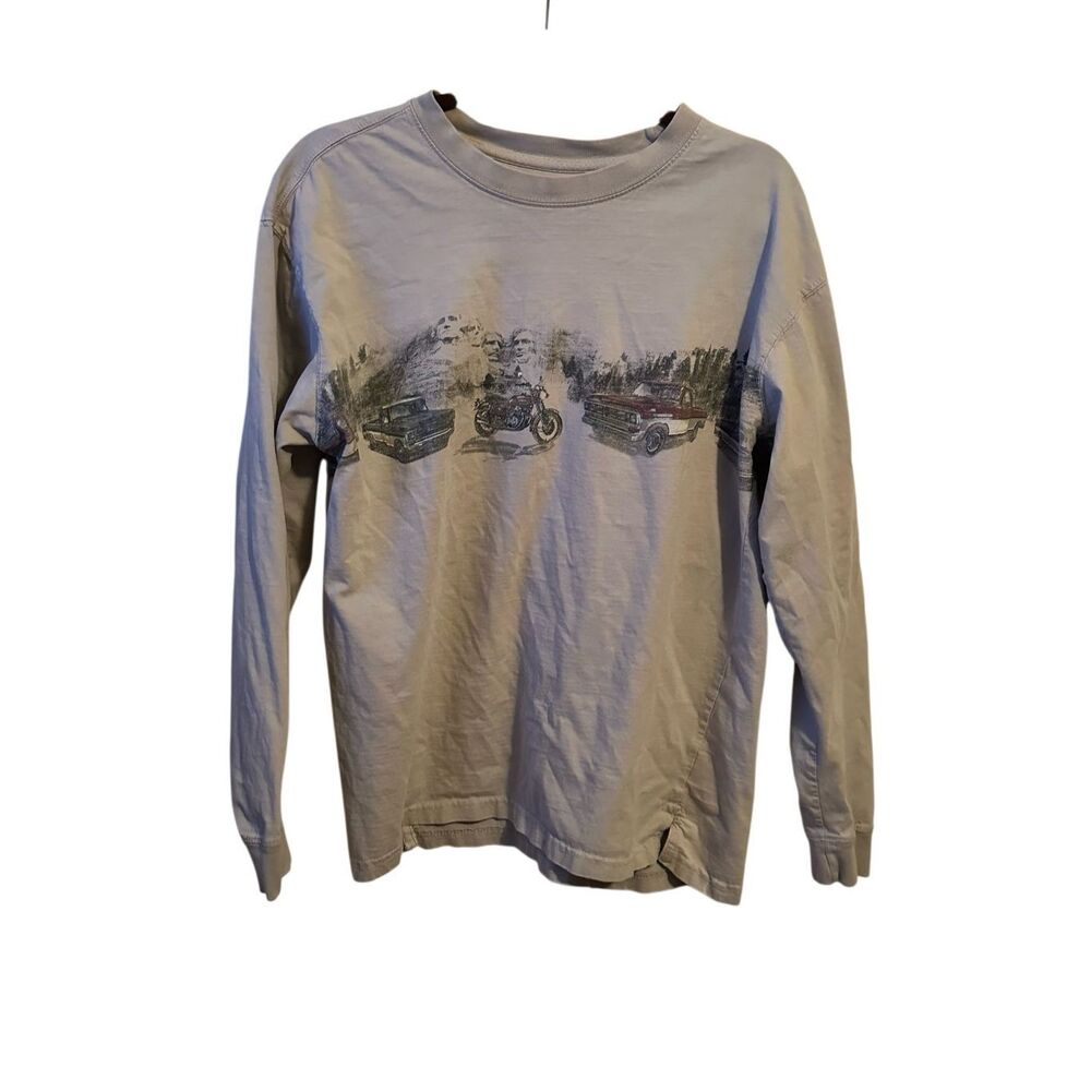 Sun River Long Sleeve Graphic Tee - Americana Mount Rushmore Truck Large